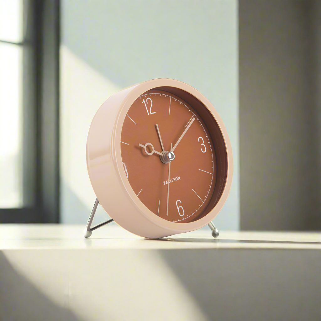 Monocle Alarm Clock - Caramel Brown