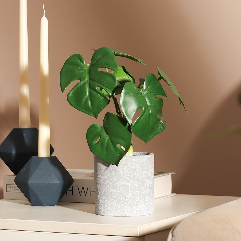 Monstera Deliciosa Artificial Potted Plant - Mini
