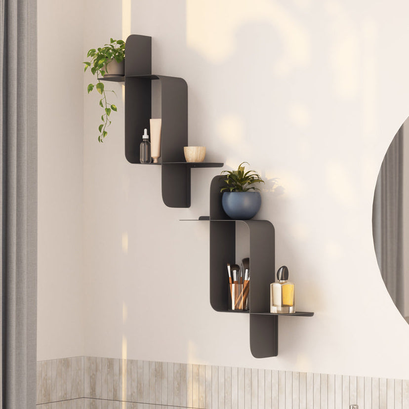 Montage Metal Shelves, Set of 2 - Black