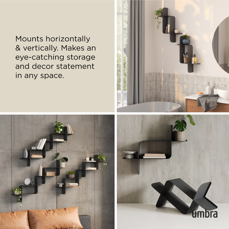 Montage Metal Shelves, Set of 2 - Black
