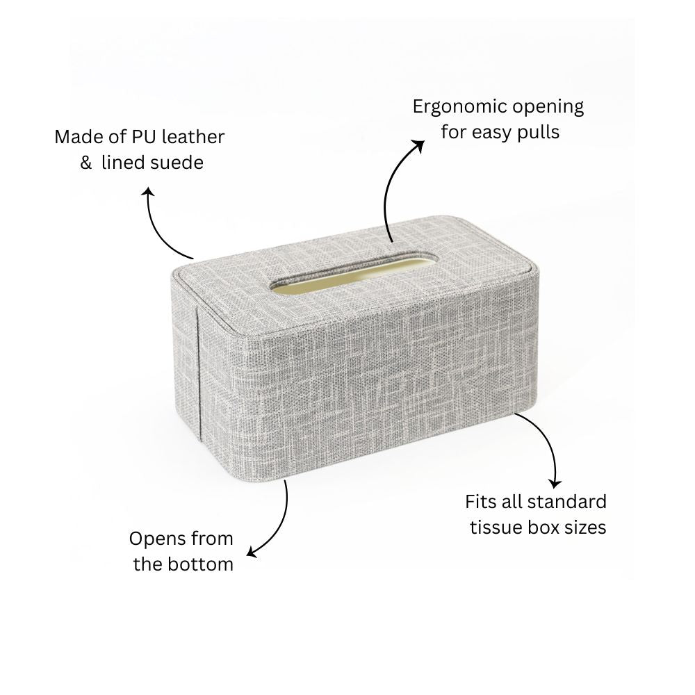 Monte High Tissue Box Holder - Graphite