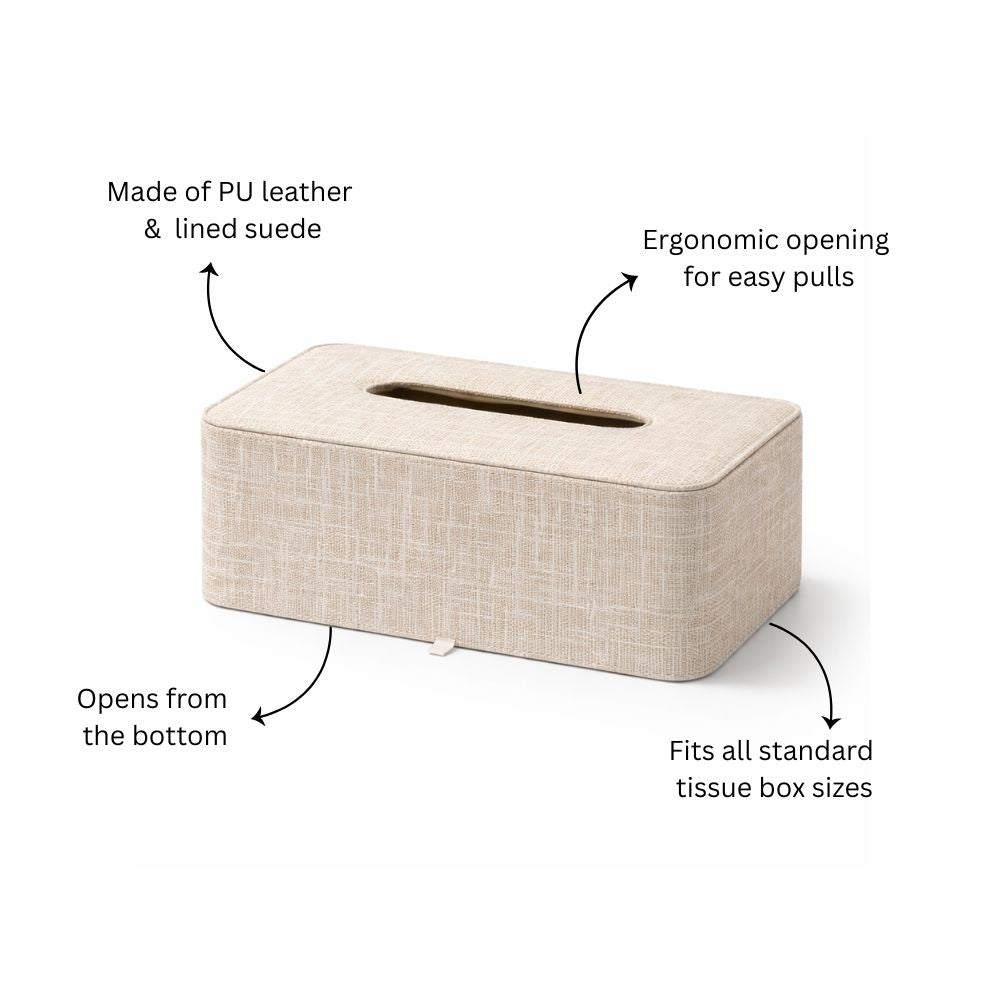 Monte High Tissue Box Holder - Greige