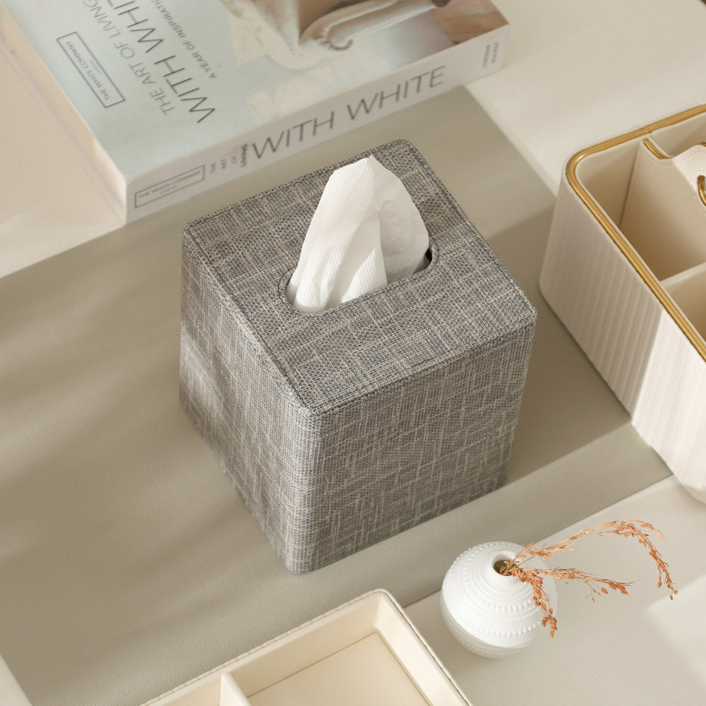 Monte Square Tissue Box Holder - Graphite