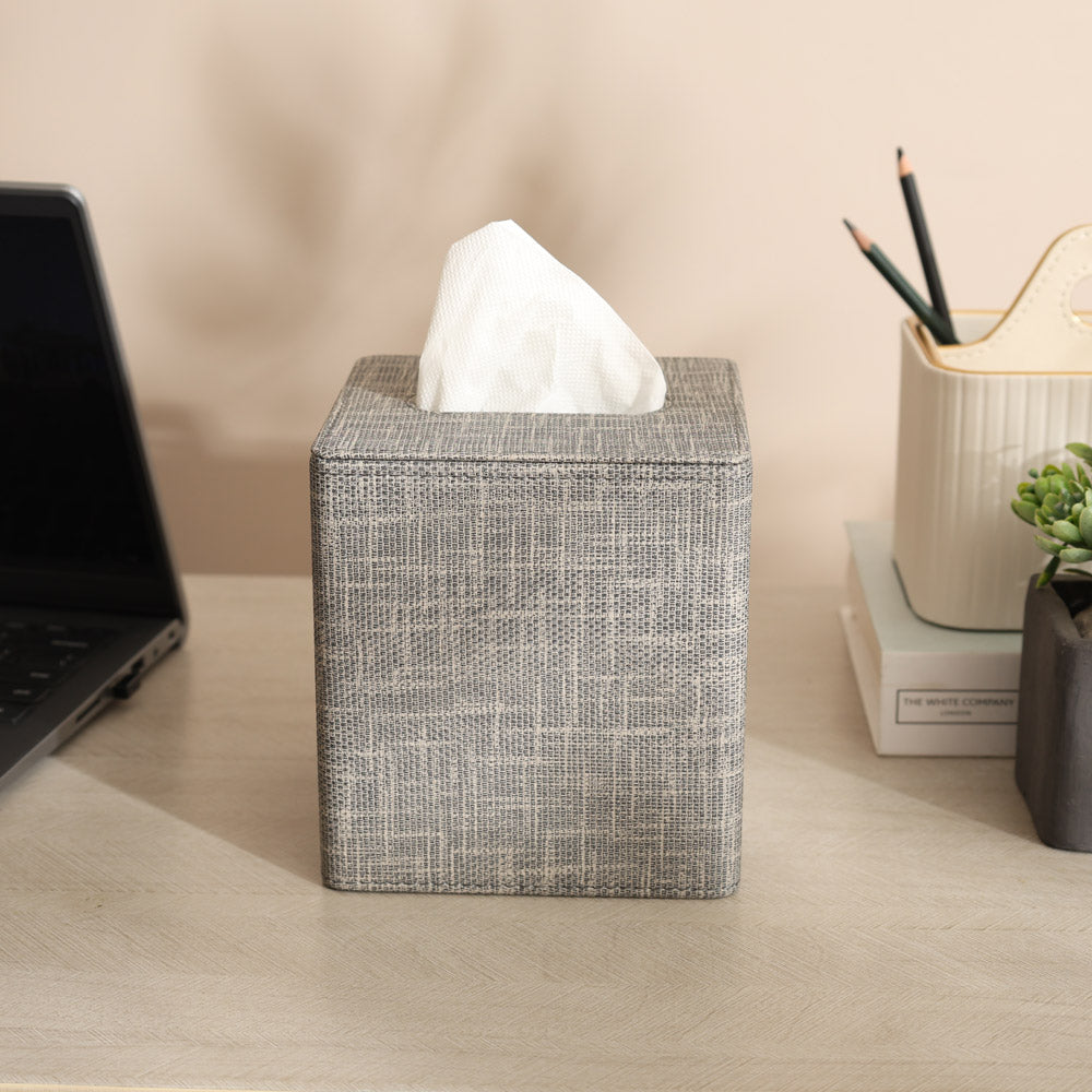 Monte Square Tissue Box Holder - Graphite