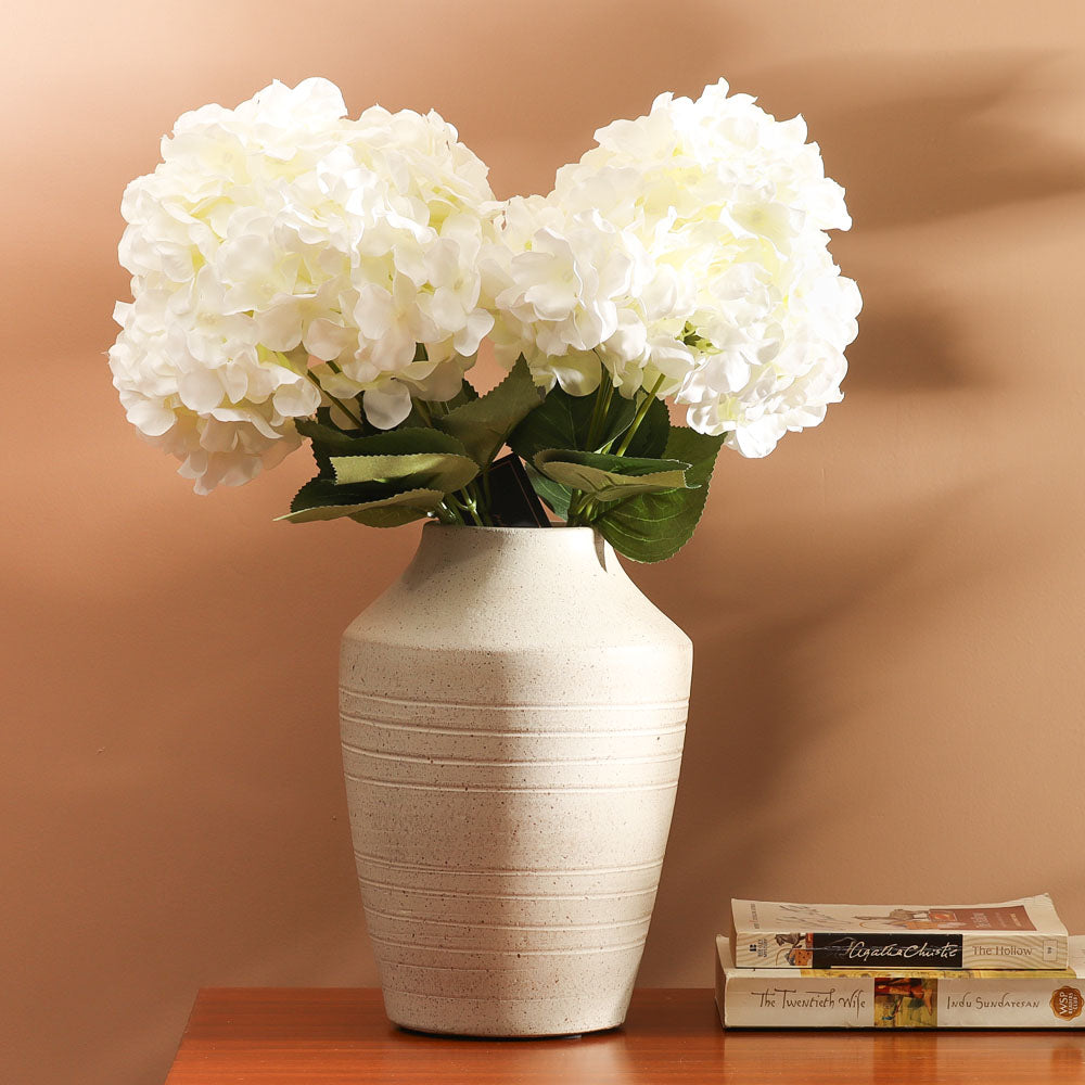 Mophead Hydrangea Faux Bunch, Set of 2 - White