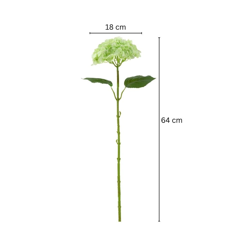 Mophead Hydrangea Faux Stem - Sage