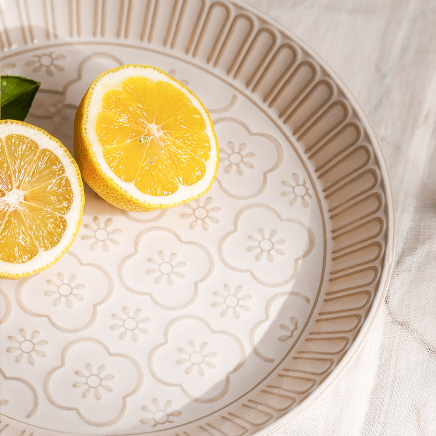 Mosaic Ceramic Small Plate - Chiffon White