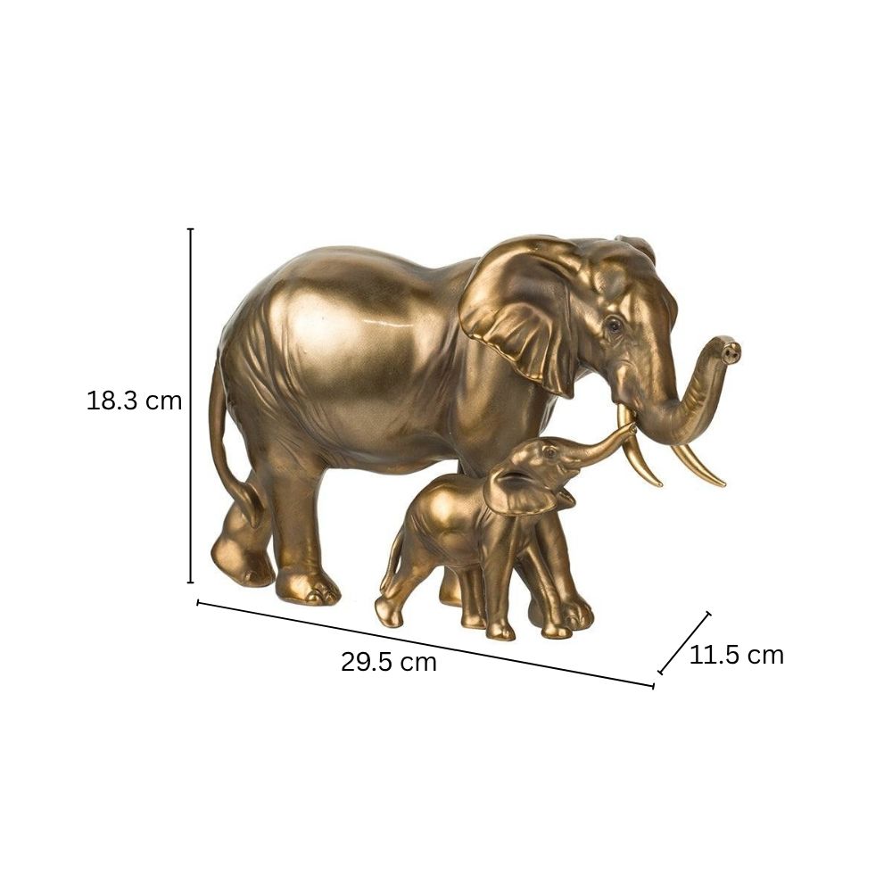 Mother & Baby Elephant Decorative Sculpture