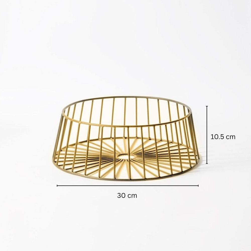 Multi-purpose Metal Basket Wide - Gold
