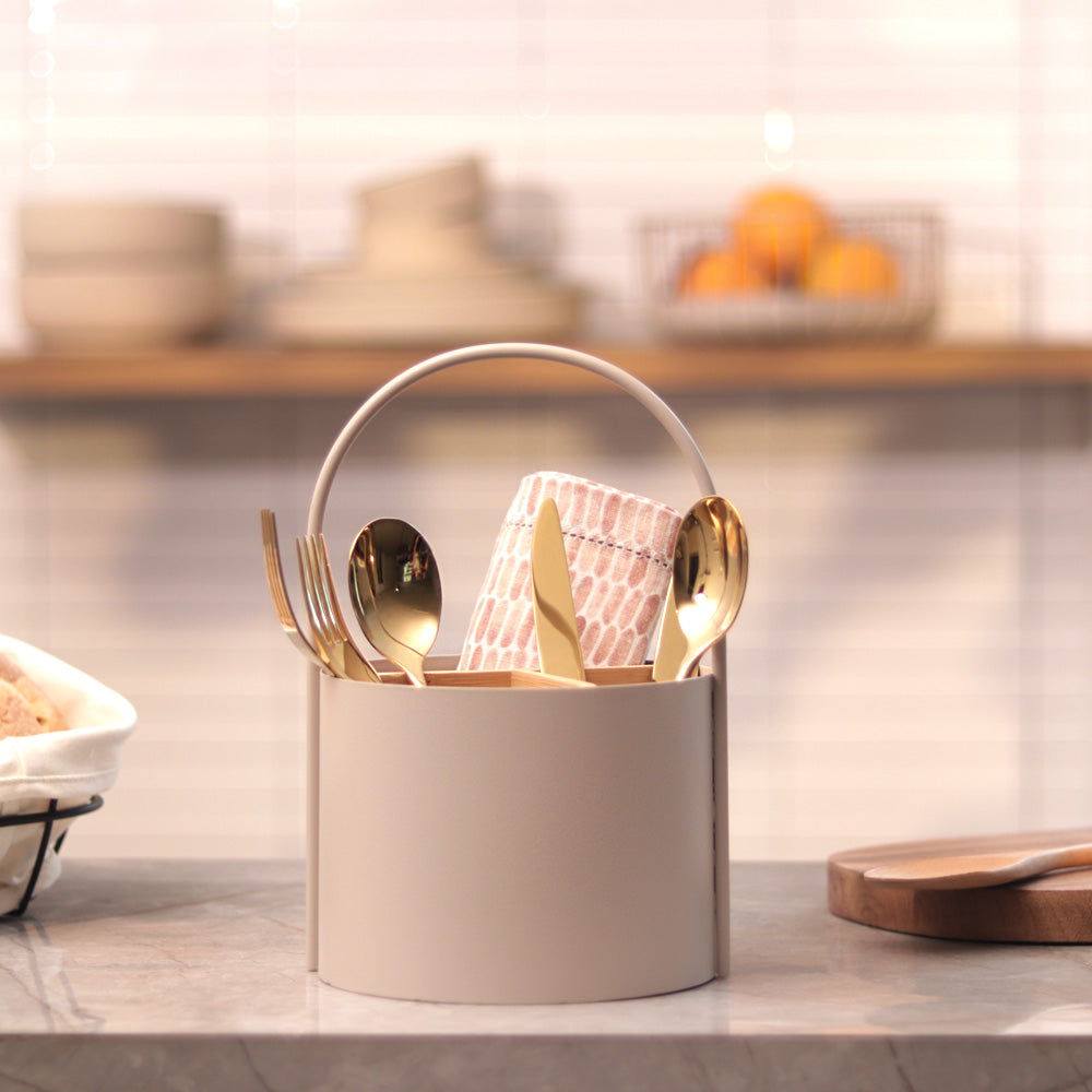 Muro Utensil Drainer and Holder - Taupe Natural