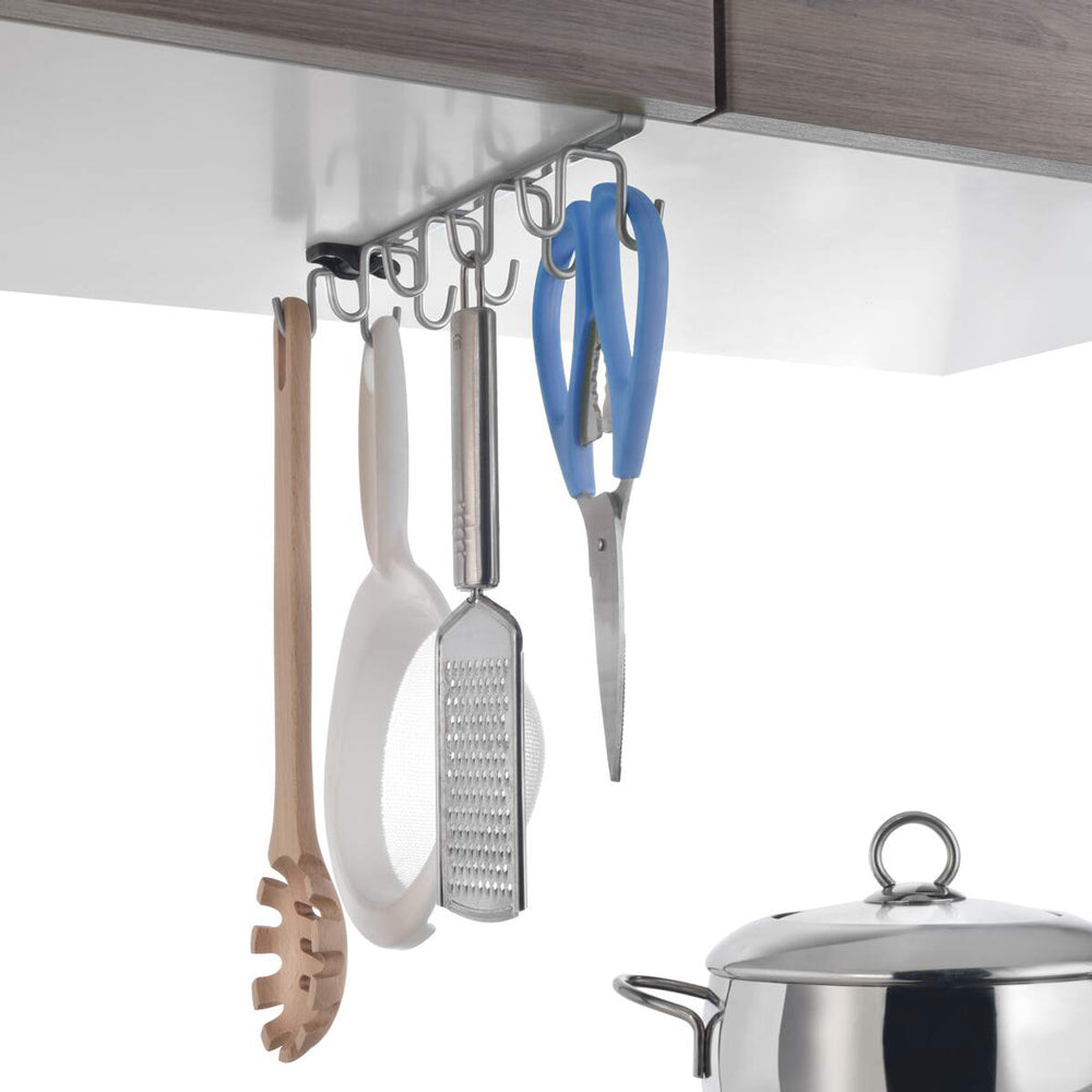 My-Hooks Undershelf Multi Hooks - Polytherm Silver