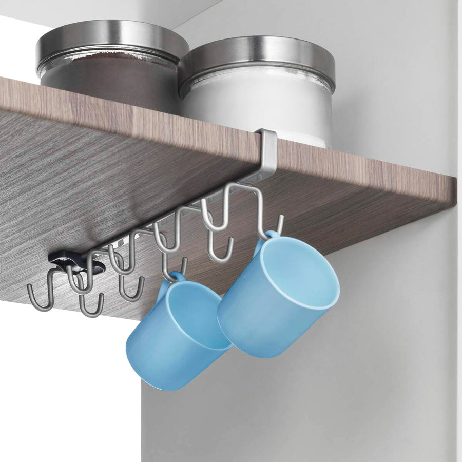 My-Hooks Undershelf Multi Hooks - Polytherm Silver