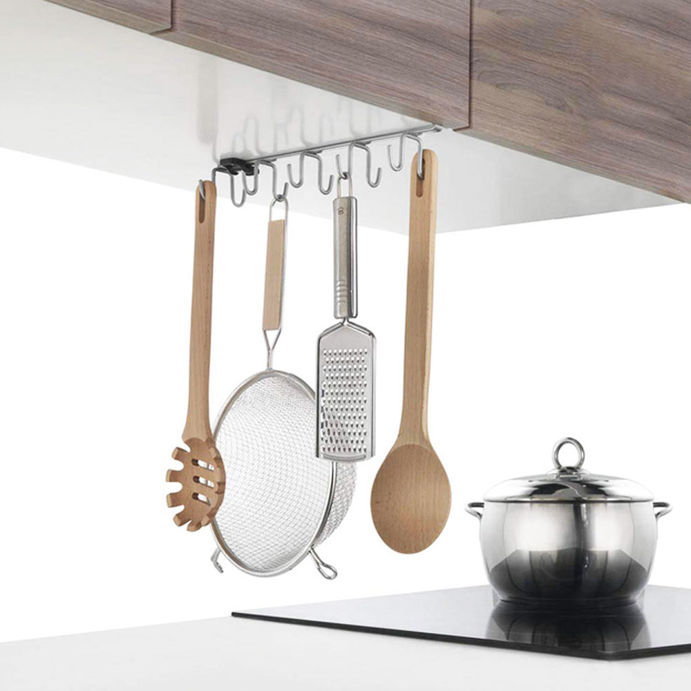 My-Hooks Undershelf Multi Hooks - Polytherm Silver