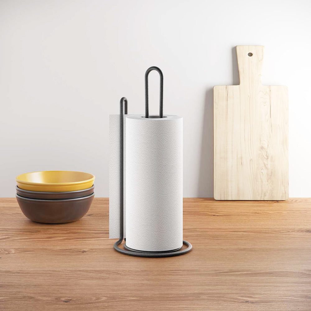 My-Roll Vertical Kitchen Paper Roll Holder - Black