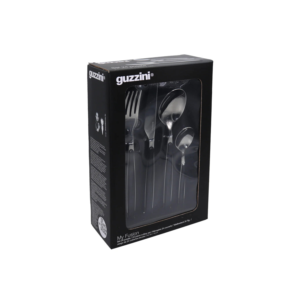 My Fusion 24-Piece Cutlery Set - Black
