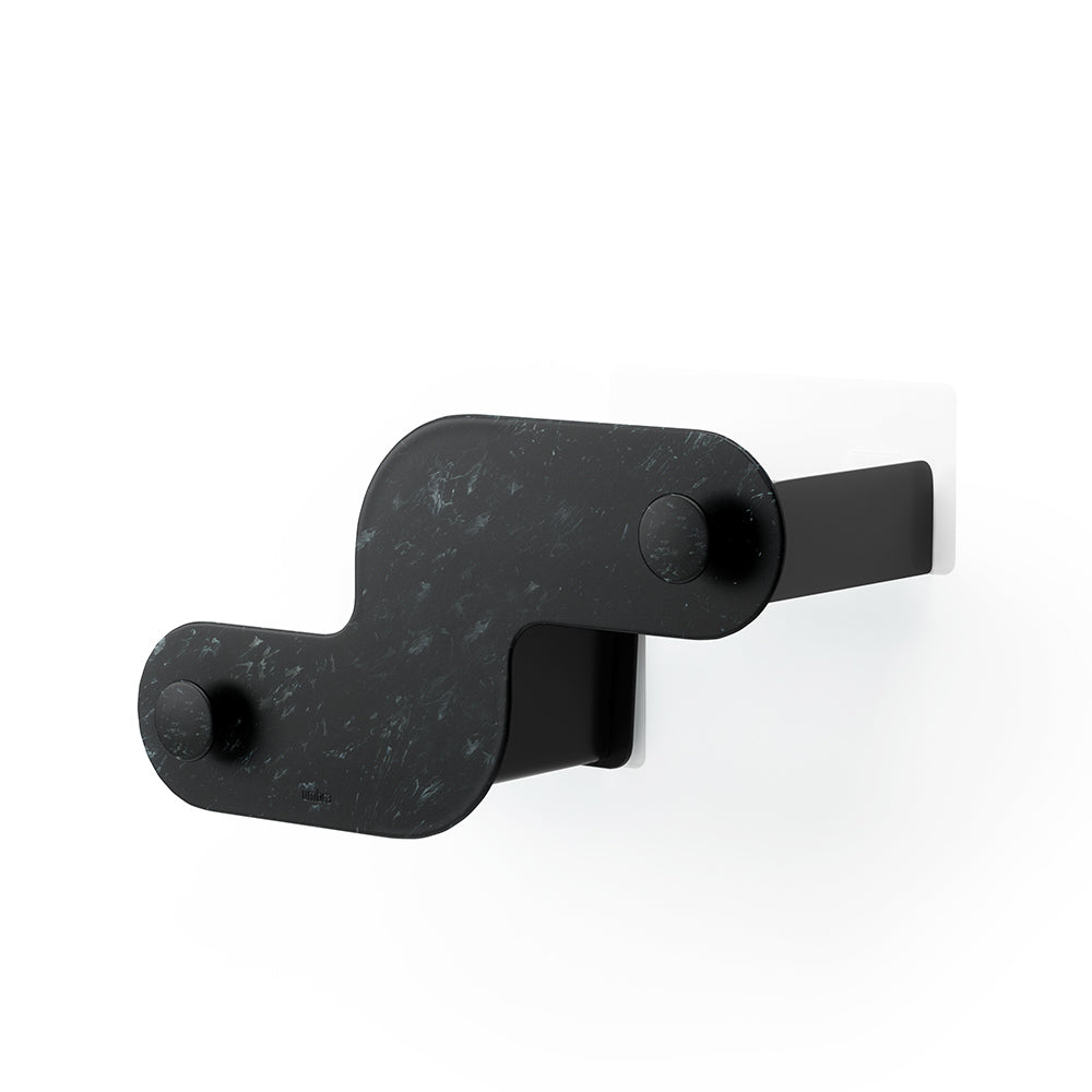 Nami Adhesive Shower Bins, Set of 2 - Ocean Black