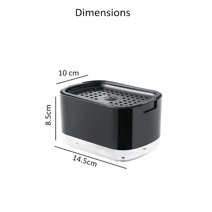 Neat Soap Dispensing Sponge Holder - Black