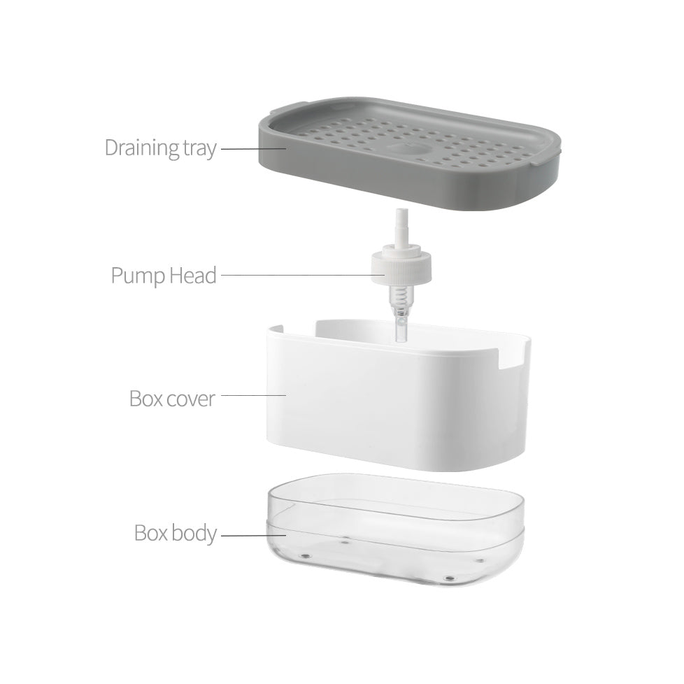 Neat Soap Dispensing Sponge Holder - Black