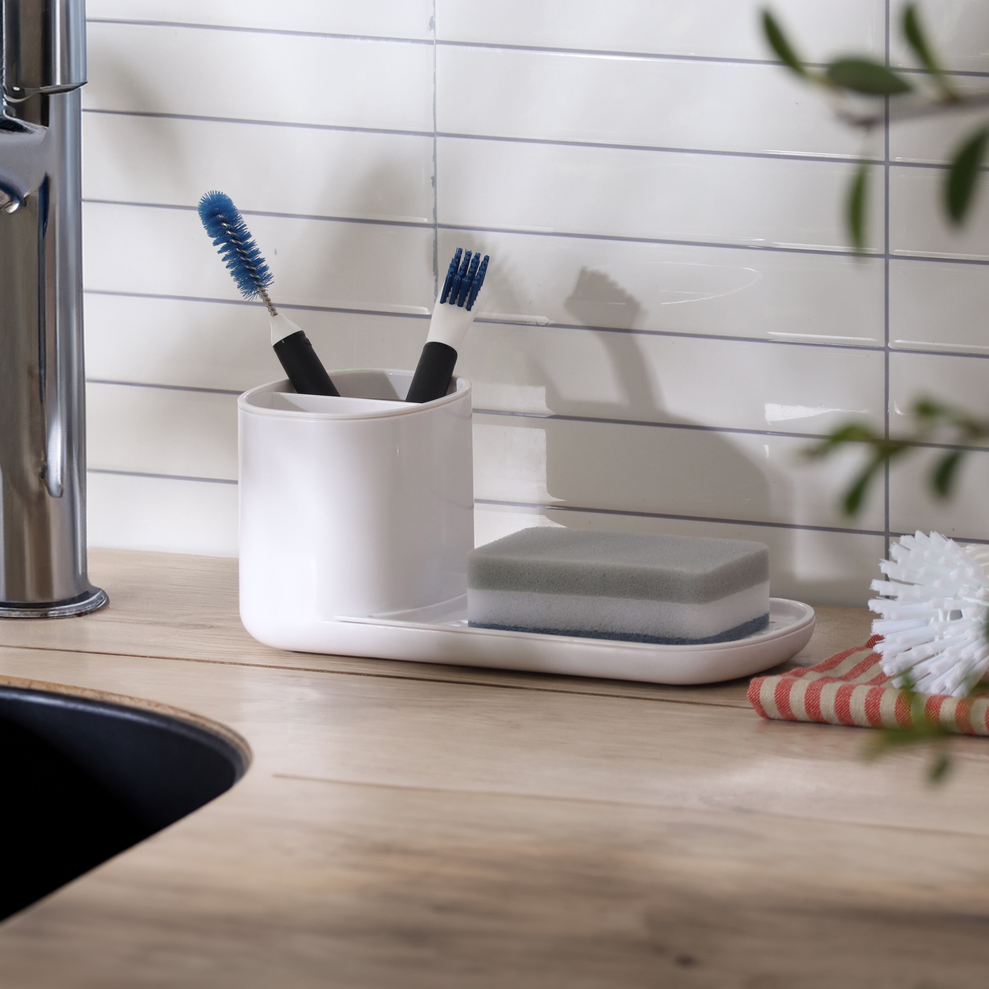 Neat Kitchen Sink Organiser - White