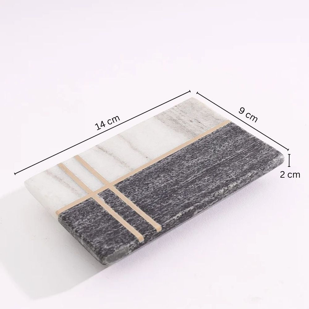 Nera Marble Soap Dish - Beige & Black