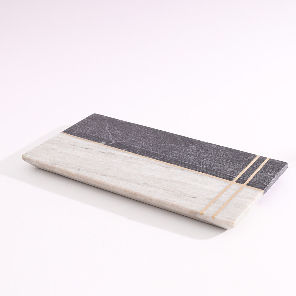 Nera Marble Valet Tray - Beige & Black