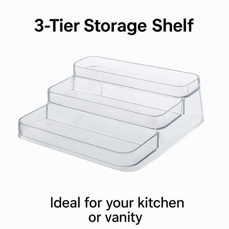 Nest 3-Tier Storage Shelf - Clear
