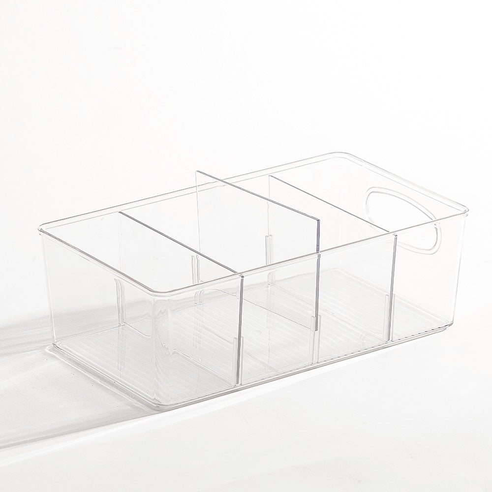 Nest Divided Storage Bin Medium - Clear