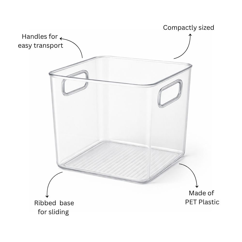 Nest Square Fridge Bin Small - Clear