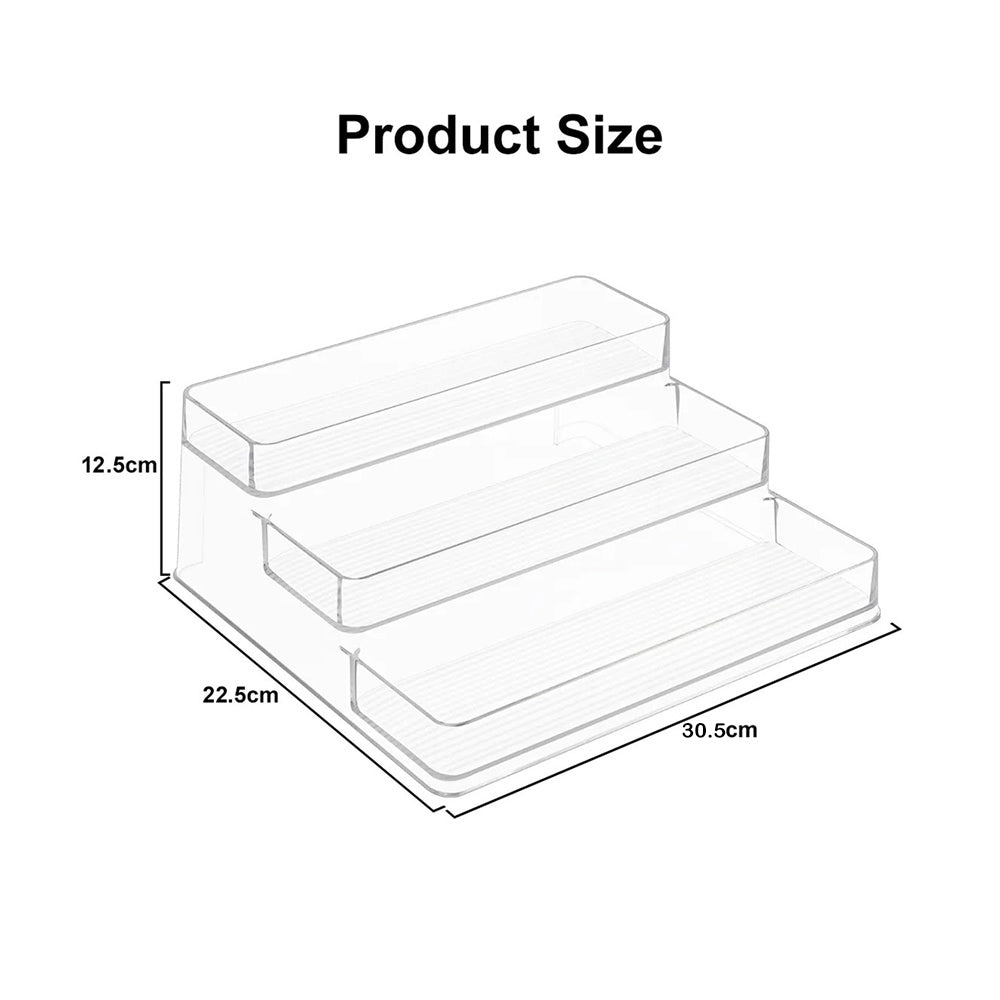 Nest Tiered Storage Shelf with Drawer - Clear