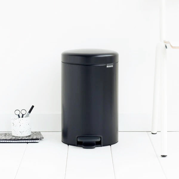 NewIcon Pedal Bin 12L - Matte Black