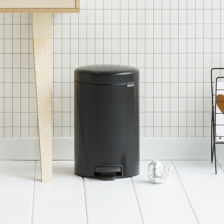 NewIcon Pedal Bin 12L - Matte Black