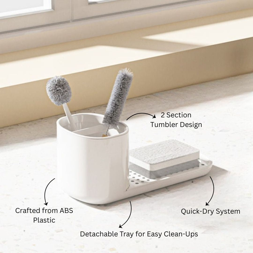 Neat Kitchen Sink Organiser - White