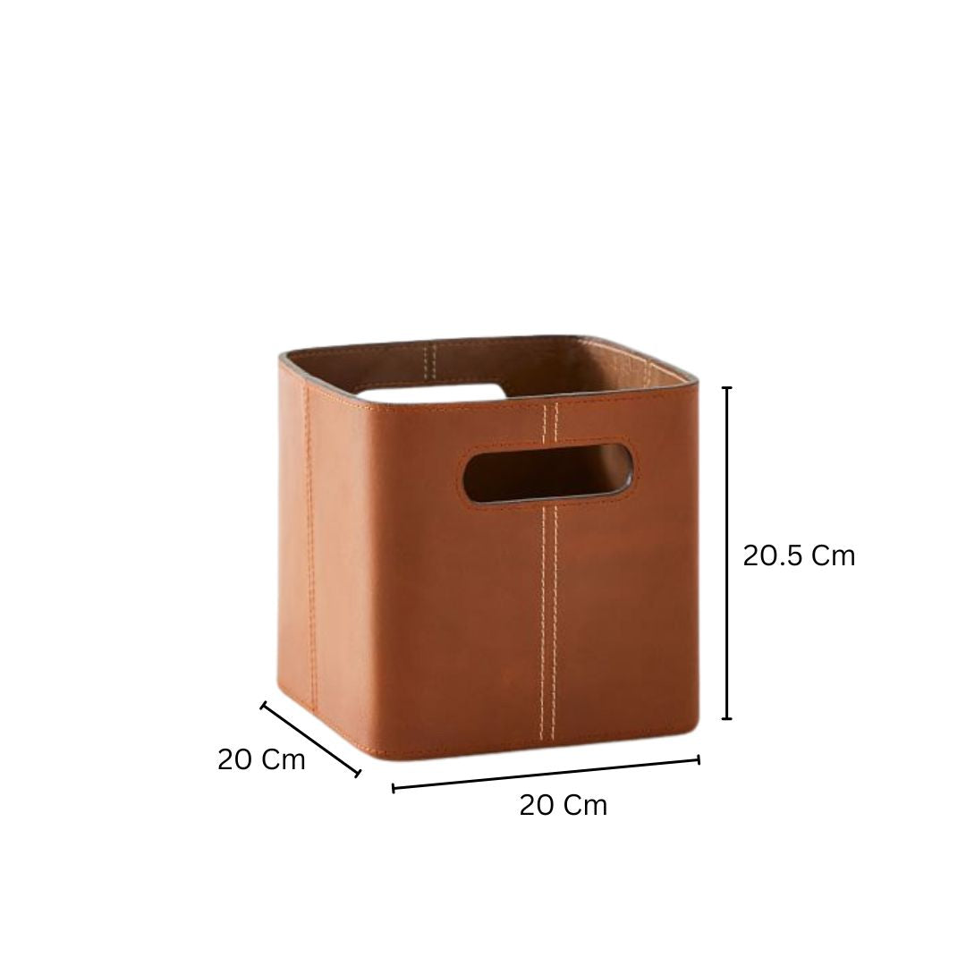 Salle Square Storage Bins, Set of 2 - Auburn