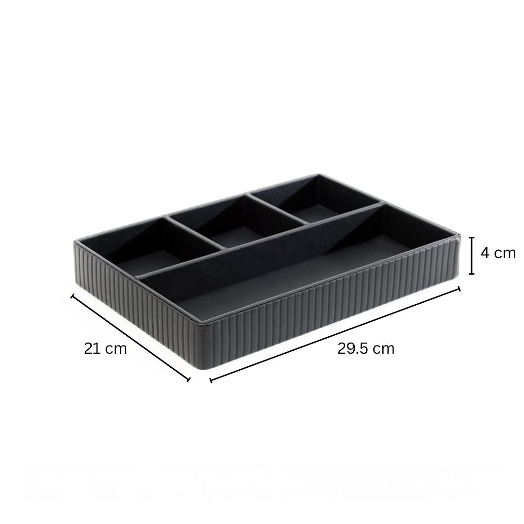 Stripes Organiser Tray Medium - Black