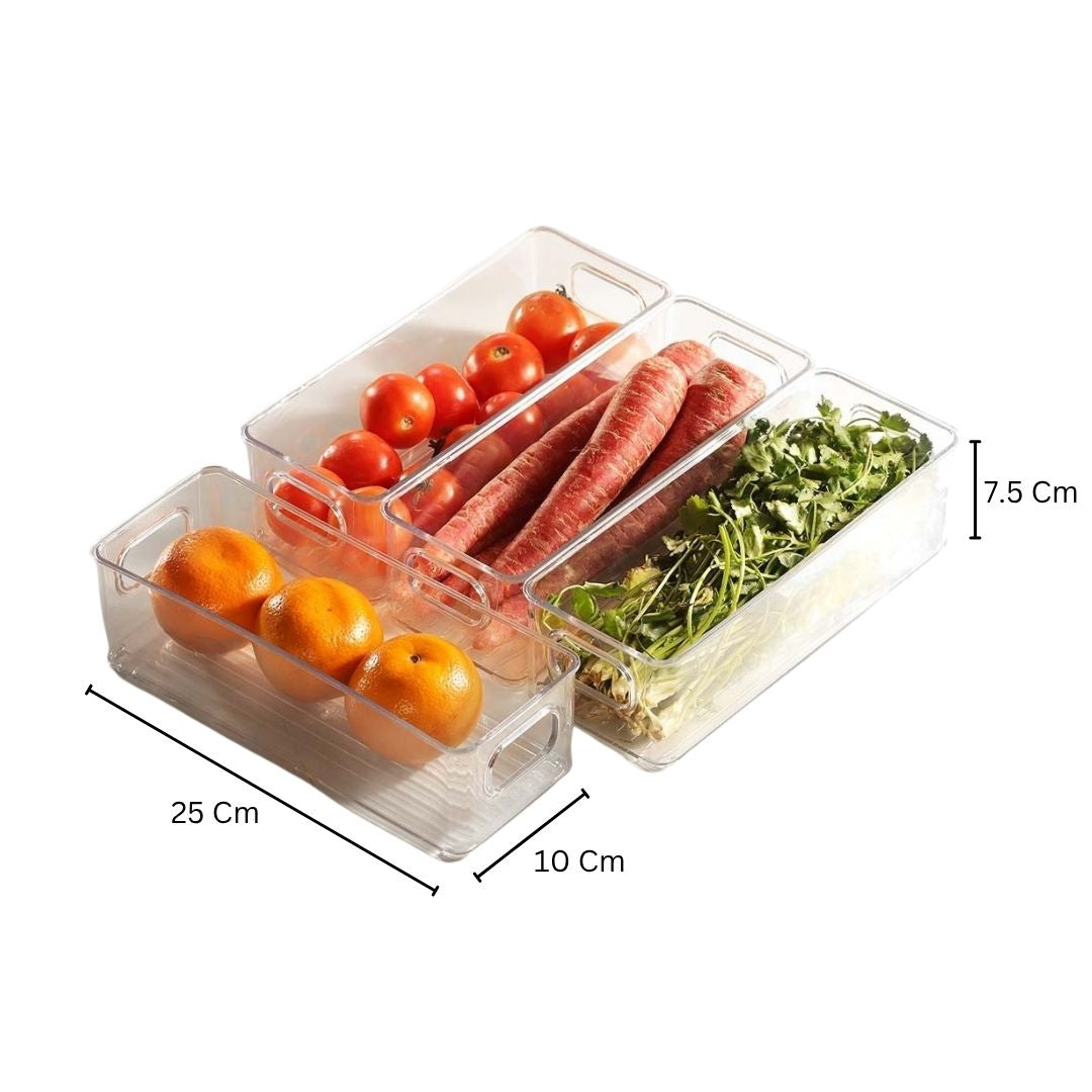 Nest Stackable Fridge Bins Small, Set of 6 - Clear