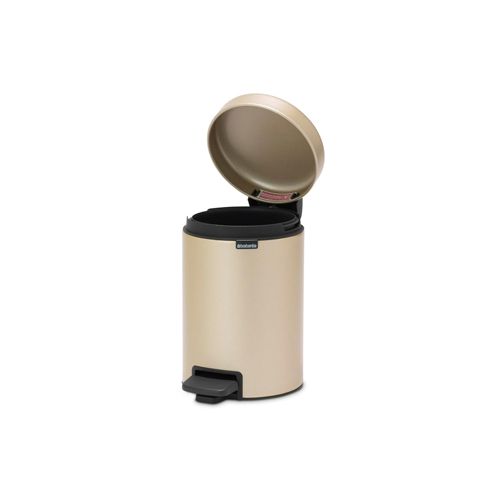 NewIcon Pedal Bin 3L - Metallic Gold