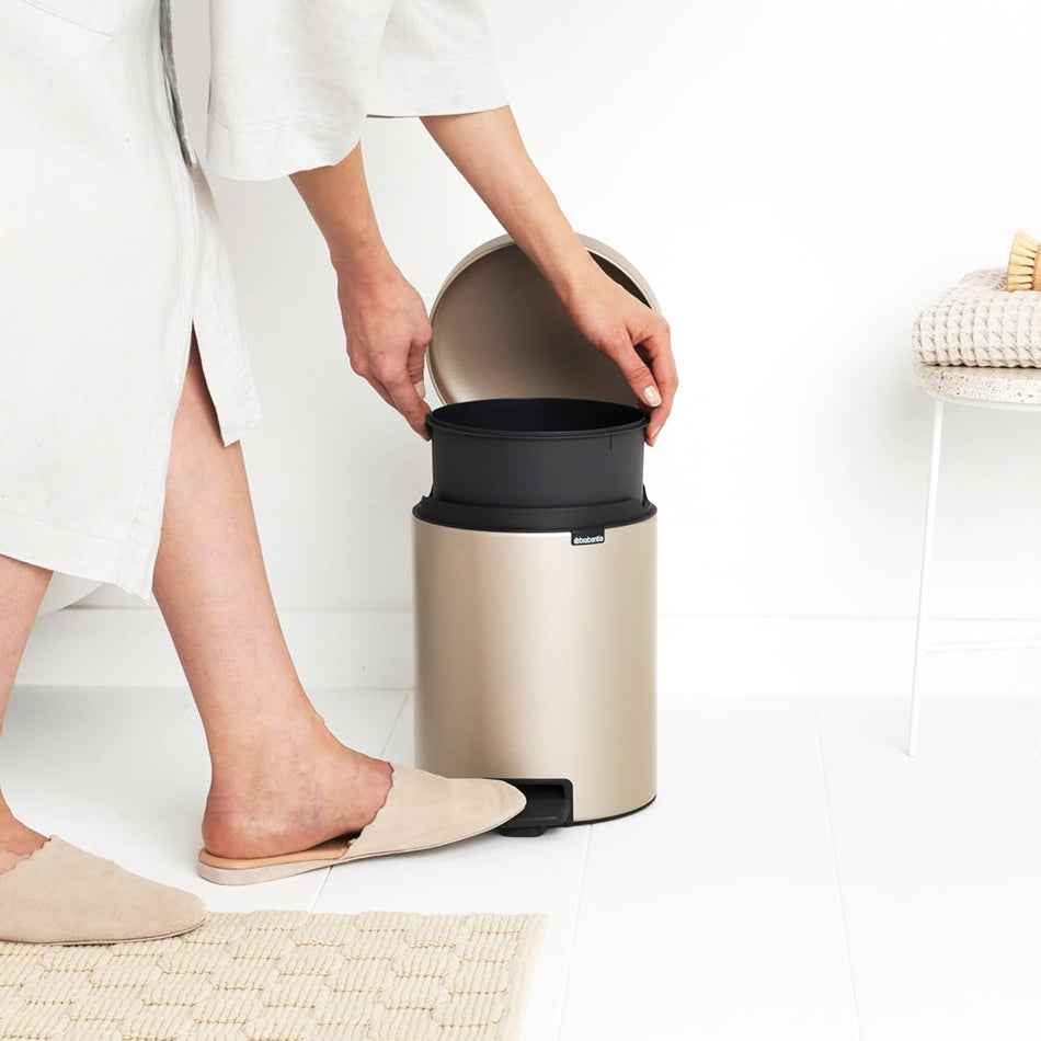 NewIcon Pedal Bin 5L - Metallic Gold