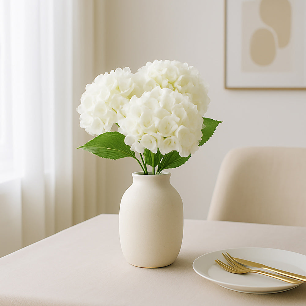 Nippon Hydrangea Faux Stem - White