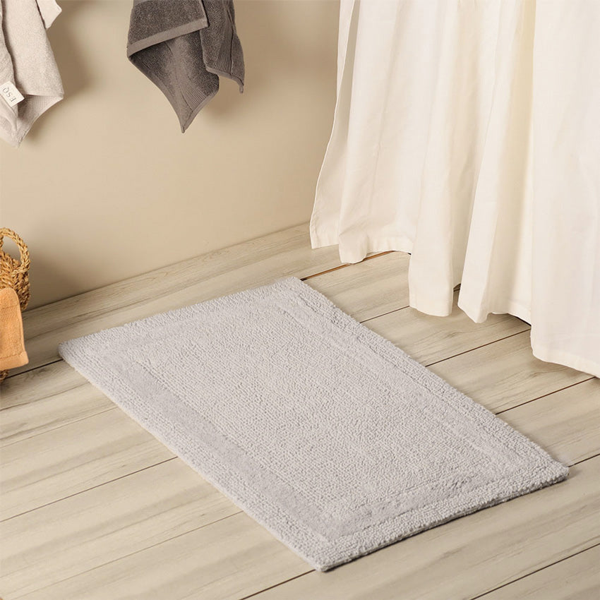 Noa Reversible Tufted Bathmat - Light Grey