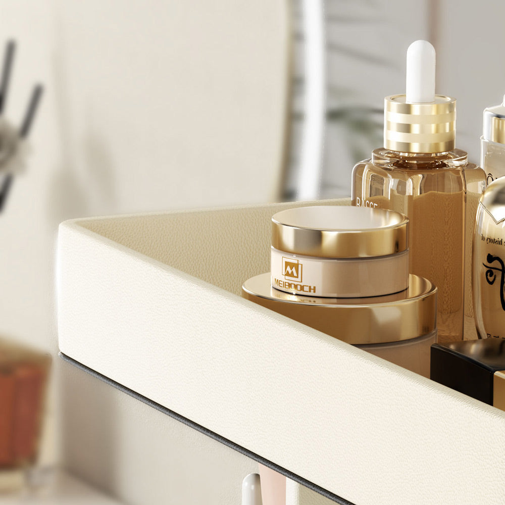 Node Tiered Rotating Cosmetic Organiser - Ivory