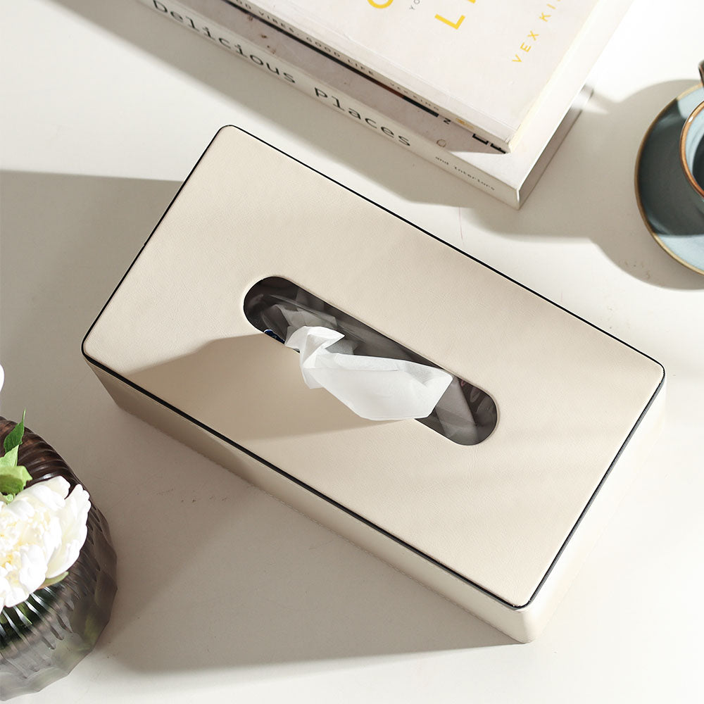 Node Tissue Box Holder - Cream