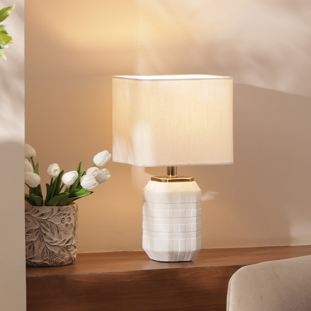 Nomi Glass Table Lamp Large - White