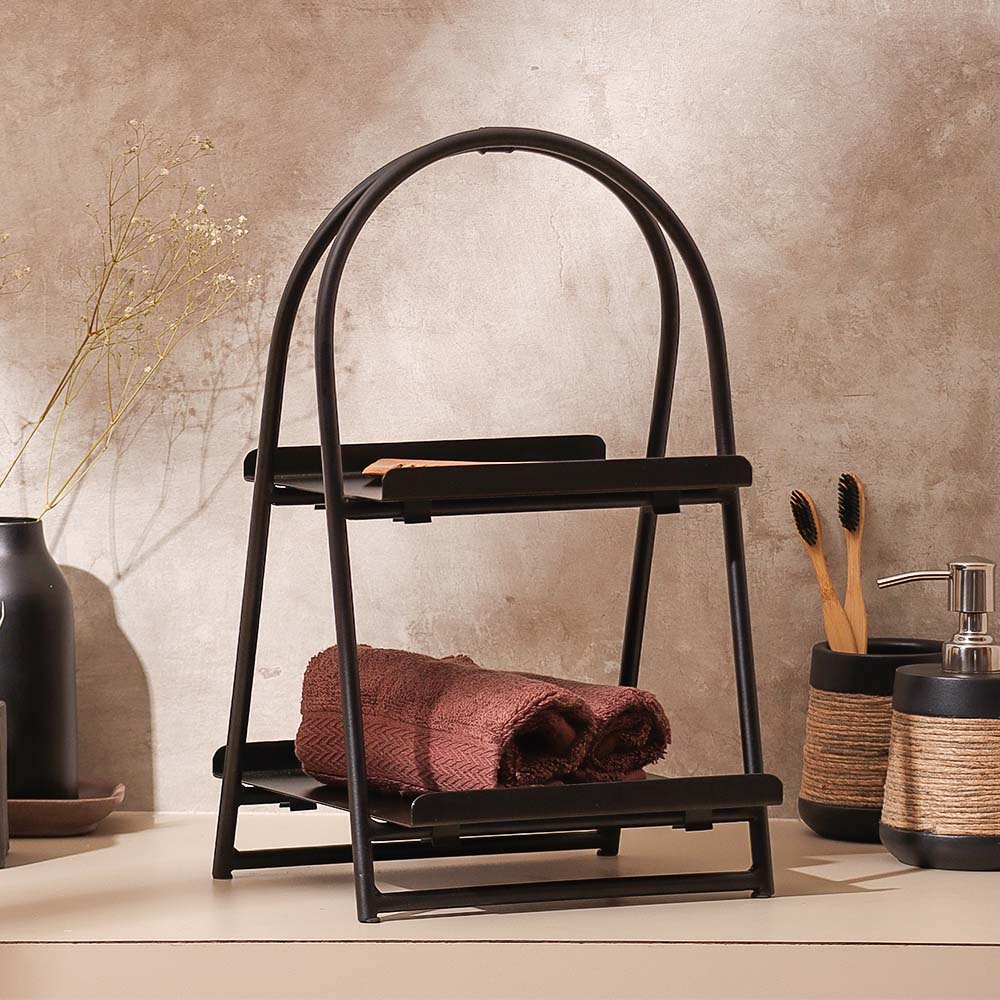Norman 2-Tier Metal Caddy - Black