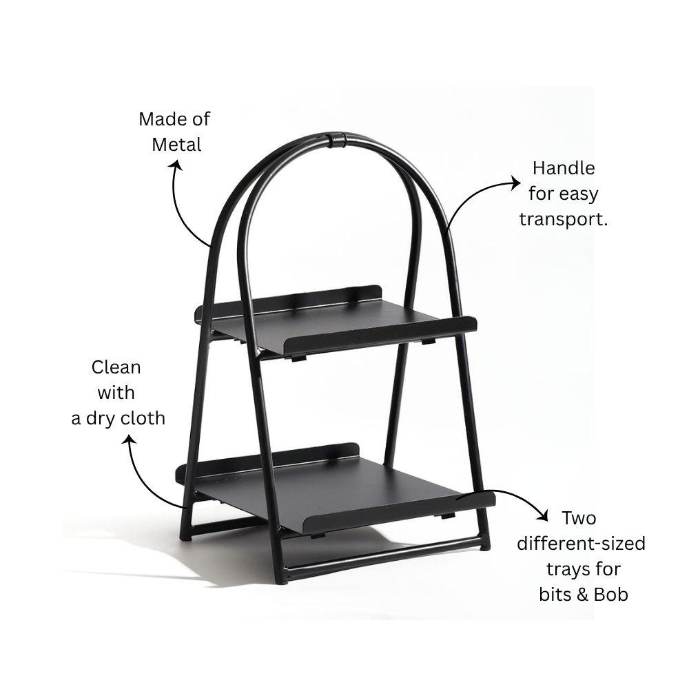 Norman 2-Tier Metal Caddy - Black