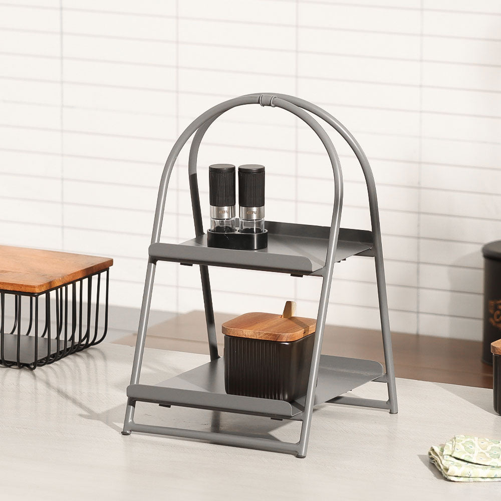 Norman 2-Tier Metal Caddy - Grey