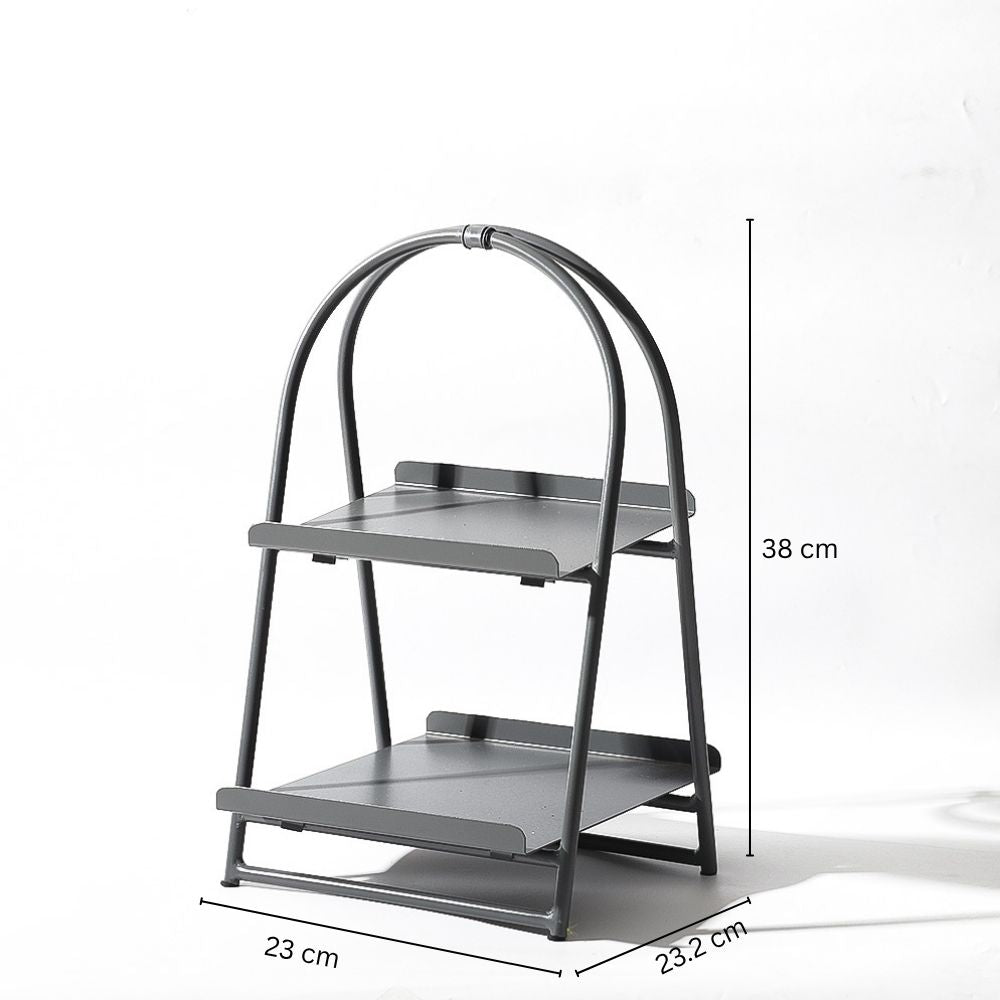 Norman 2-Tier Metal Caddy - Grey
