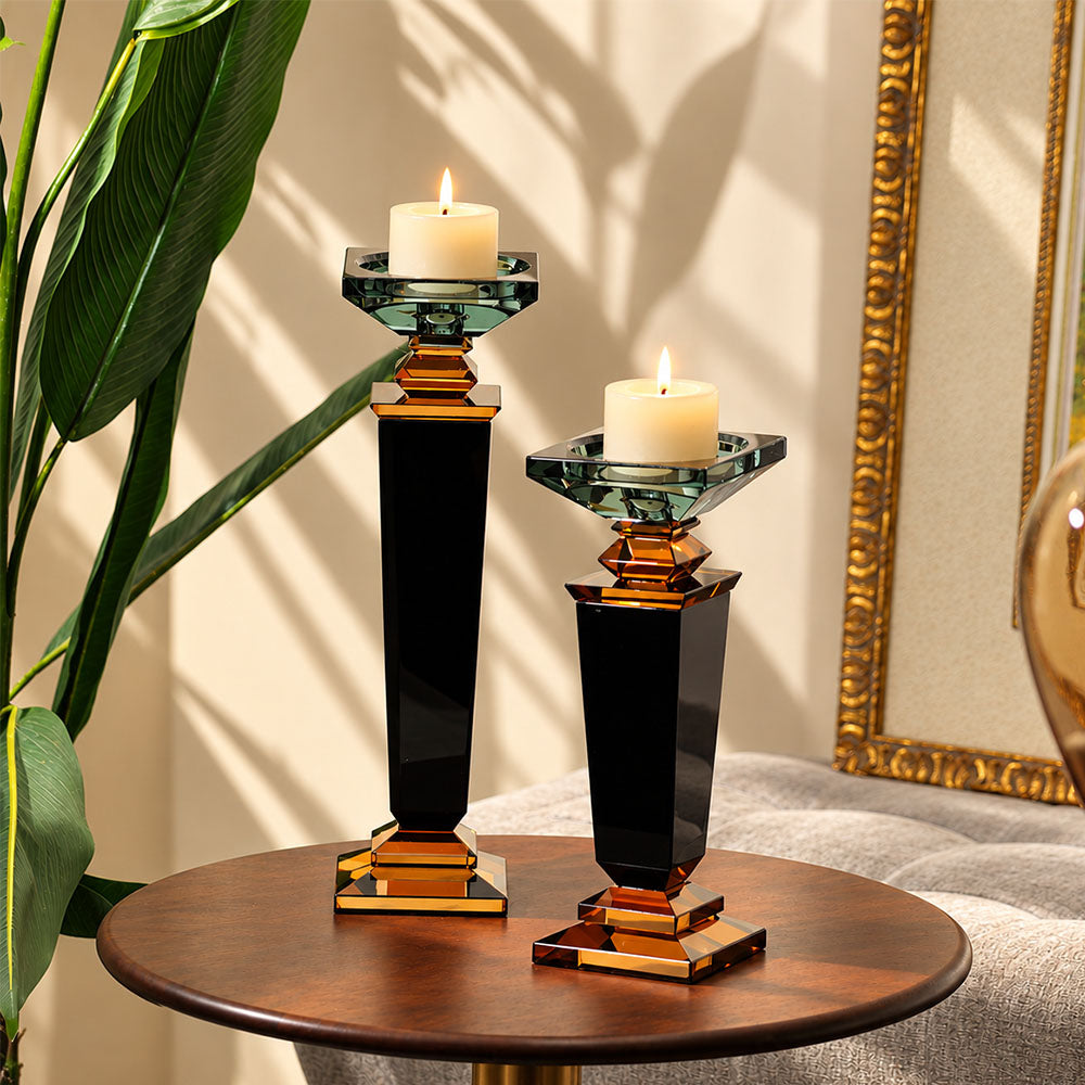 Nova Crystal Candle Holder XL - Dusky