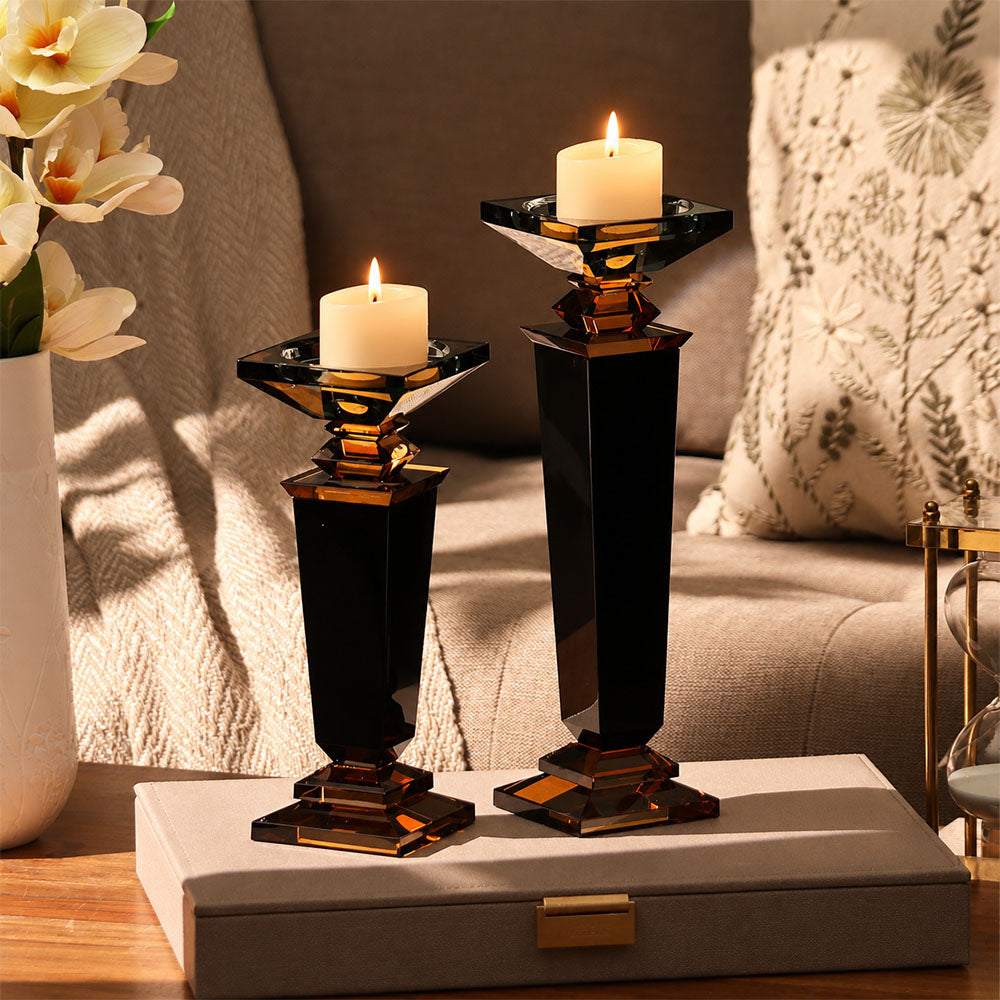 Nova Crystal Candle Holder XL - Dusky