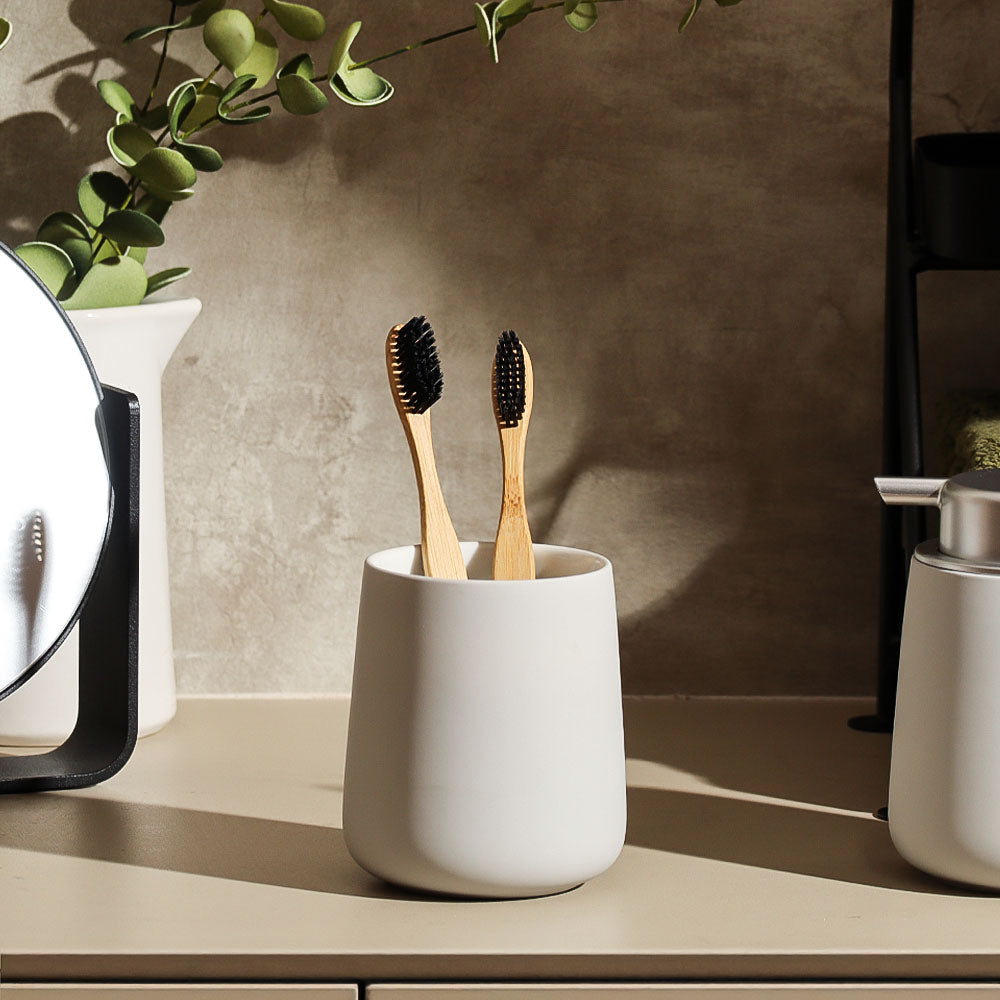 Nova Toothbrush Tumbler - Soft Grey