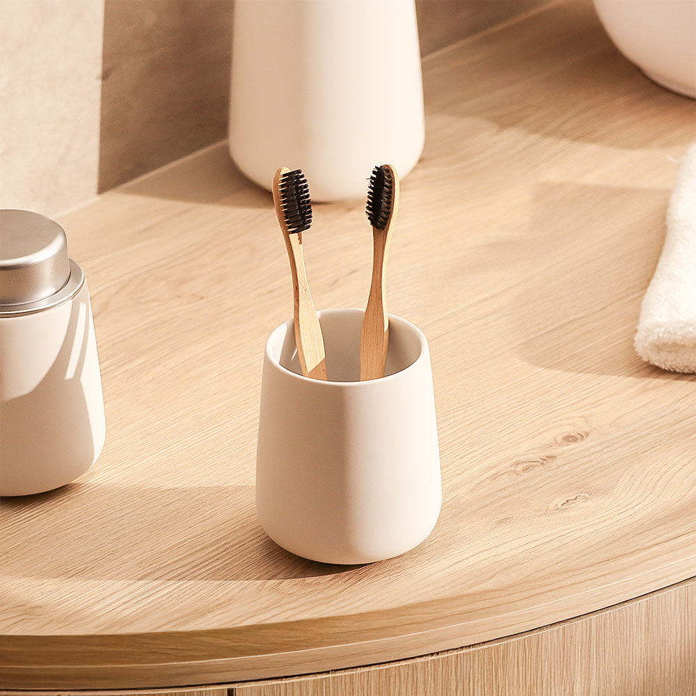 Nova Toothbrush Tumbler - White